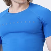 5 - MuscleBlaze Compression Muscle Tee Half Sleeve, X-Large Superman Blue