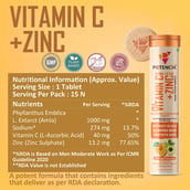 2 - Potencia Amla Vitamin C + Zinc Effervescent,  15 tablet(s)  Orange 