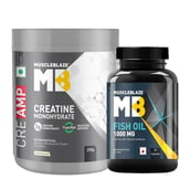 MuscleBlaze Creatine Monohydrate CreAMP 250g & Fish Oil 60 caps Combo