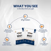 7 - AS-IT-IS Nutrition ATOM Whey Protein with Enzymes, 6 sachets/pack Double Rich Chocolate