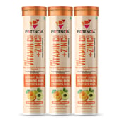 1 - Potencia Amla Vitamin C + Zinc Effervescent,  15 tablet(s)  Orange (Pack of 3) 