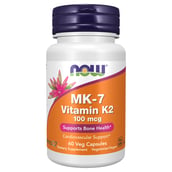 1 - Now MK-7 Vitamin K-2 (100mcg), Unflavoured 60 veggie capsule(s)
