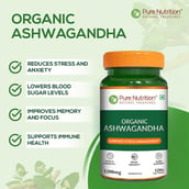 3 - Pure Nutrition Organic Ashwagandha,  120 tablet(s) 