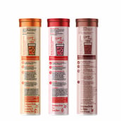 8 - Potencia Longevity Trio Kit, 45 tablets Vitamin C(Orange)+Apple Cider Vinegar(Apple Burst)+Detox Liver & Lungs(Wild Grape)