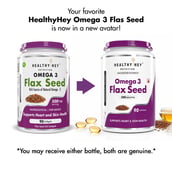 4 - HealthyHey Nutrition Omega 3 Flaxseed Oil with Vitamin E, 90 softgels