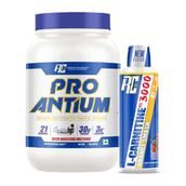 Ronnie Coleman Pro-Antium Whey Protein 2 lb Cookies and Cream & L-Carnitine XS 3000 mg Liquid 465 ml Orange Smash Combo