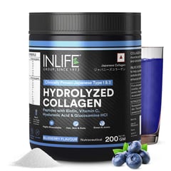 1 - INLIFE Hydrolyzed Collagen Peptides, 0.44 lb Blueberry