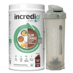 Incredio Slim Shake 480g Chocolate & Shaker 600 ml Combo