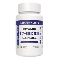 1 - NATURALTEIN Vitamin B12 + Folic Acid, 60 capsules Unflavoured