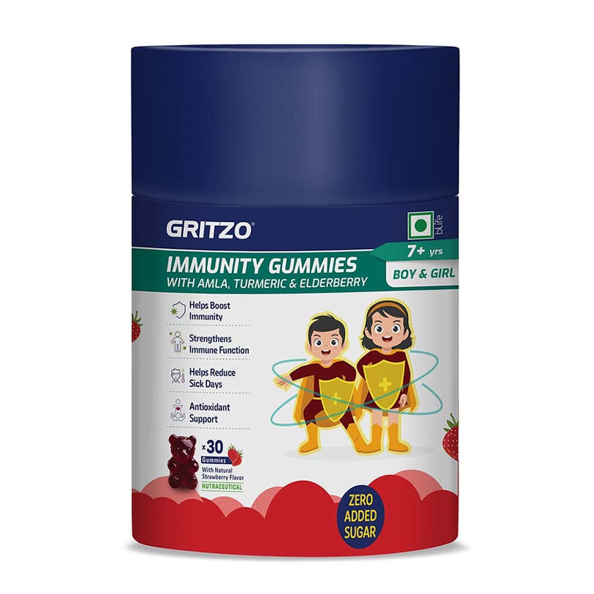 Gritzo Immunity Gummies 7+ Yrs