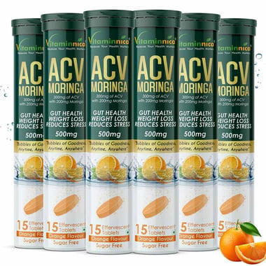 Vitaminnica ACV Moringa- 15 tablet(s) Orange (Pack of 6)