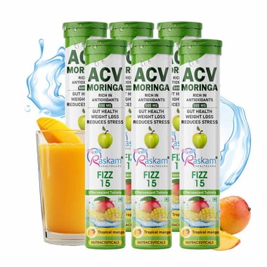 Raskam ACV Moringa- 15 tablet(s) Tropical Mango (Pack of 6)