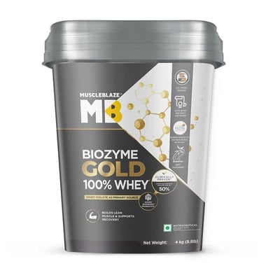 MuscleBlaze Biozyme Gold 100% Whey OP- 8.8 lb Double Rich Chocolate