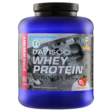 Nutrition Planet Davisco Whey Protein with Added DigeZyme, 4 lb Strawberry