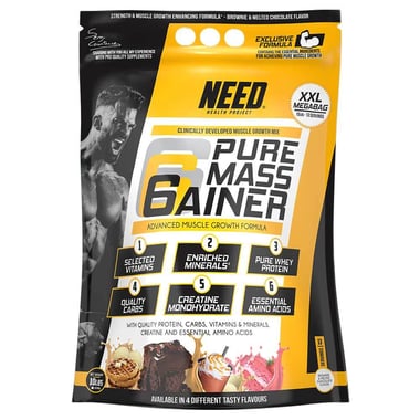 NEED Pure Mass Gainer,  10 lb  Brownie & Melted Chocolate 
