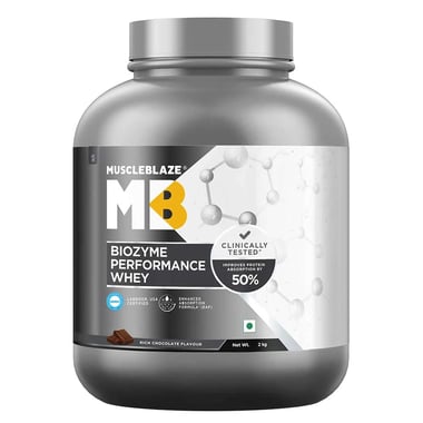 MuscleBlaze Biozyme Performance Whey Protein Powder (Old MRP), 4.4 lb Rich Chocolate