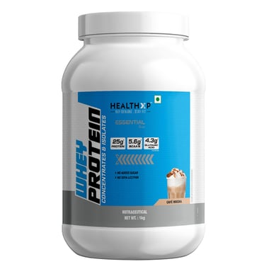 HealthXP 100% Whey Protein, 2.2 lb Cafe Mocha