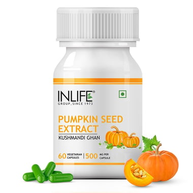 INLIFE Pumpkin Seed Extract 500 mg,  60 capsules 