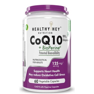 HealthyHey Nutrition CoQ10 with Bioperine 125mg,  60 capsules 