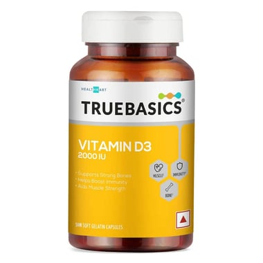 TrueBasics Vitamin D3 2000iu OP, 50 capsules Unflavoured