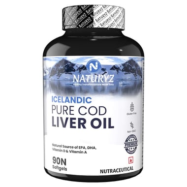 Naturyz Icelandic Pure Cod Liver Oil, 90 softgels