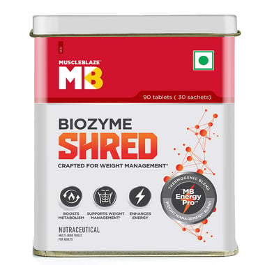 MuscleBlaze Biozyme Shred,  90 tablet(s)  Unflavoured 