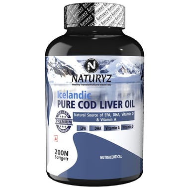Naturyz Icelandic Pure Cod Liver Oil,  200 softgels 