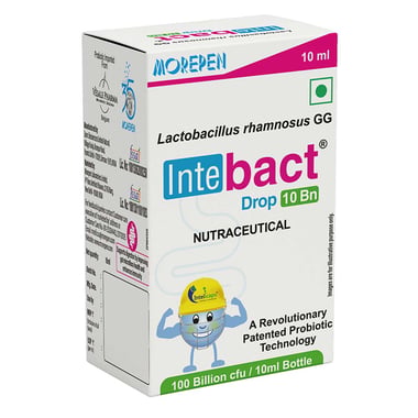 Dr. Morepen Intebact Drop 10 Bn Probiotic, 10 ml Unflavoured