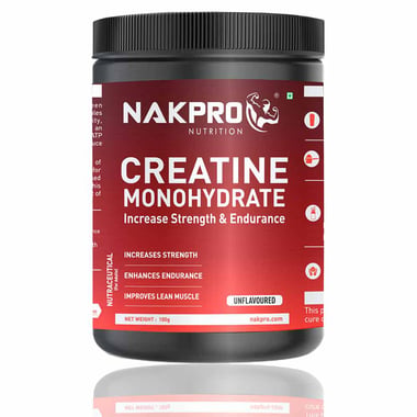 Nakpro Creatine Monohydrate, Unflavoured (Jar) 0.22 lb