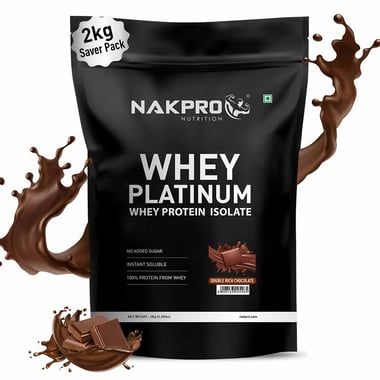 Nakpro Whey Platinum Whey Protein Isolate, 4.4 lb Double Rich Chocolate