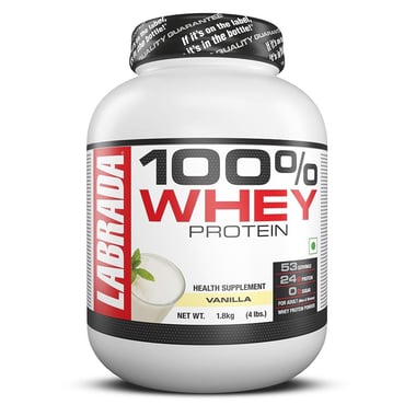Labrada 100% Whey Protein,  4 lb  Vanilla 