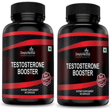 Simply Herbal Testosterone Booster, 60 capsules Unflavoured (Pack of 2)