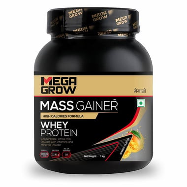 Megagrow Mass Gainer High Calories Formula, 2.2 lb Mango