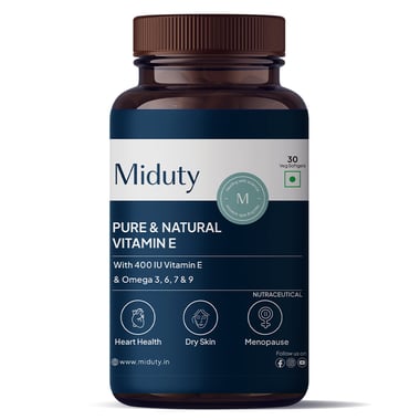 Miduty Pure & Natural Vitamin E, 30 softgels