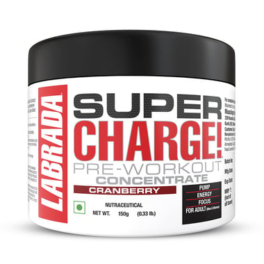 Labrada Super Charge Pre Workouts,  0.33 lb  Cranberry 