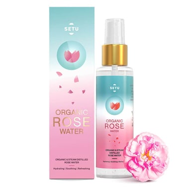 Setu Organic Rose Water, 100 ml Steam Distilled