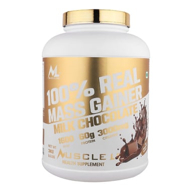 Muscle Leb 100% Real Mass Gainer,  6.6 lb  Milk Chocolate 