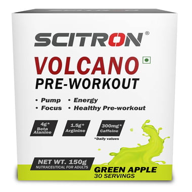 Scitron Volcano Pre-Workout,  0.33 lb  Green Apple 