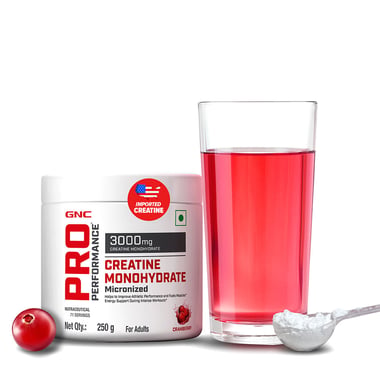 GNC Pro Performance Creatine Monohydrate, Cranberry 0.55 lb