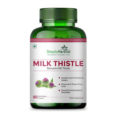 Simply Herbal Milk Thistle 500mg,  60 capsules 