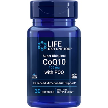 Life Extension Super Ubiquinol CoQ10 100 mg with PQQ, 30 softgels