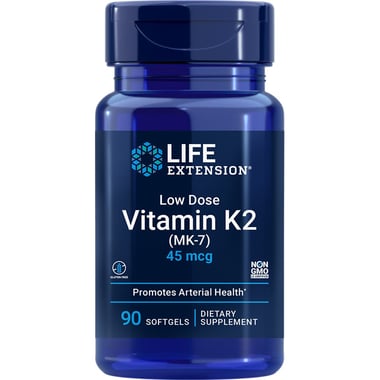 Life Extension Low Dose Vitamin K2, Unflavoured 90 softgels