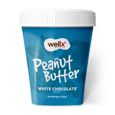 WellX Peanut Butter,  500 g  White Chocolate Crispy 