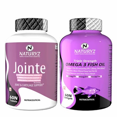 Naturyz Jointe 60 Tablets & Triple Strength Omega 3 Fish Oil 60 Softgels Combo, 2 Piece(s)/Pack