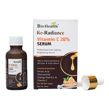 Bio Health Re-Radiance Vitamin C 20% Serum,  30 ml  Reduce pigmentation & dark spots 