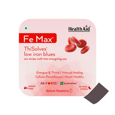 HealthAid Fe Max ThiSolves Natural Raspberry,  30 Strip(s) 