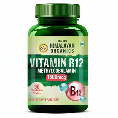 Vlado's Himalayan Organics Methylcobalamin Vitamin B12 1500mcg,  90 tablet(s)  Unflavoured 