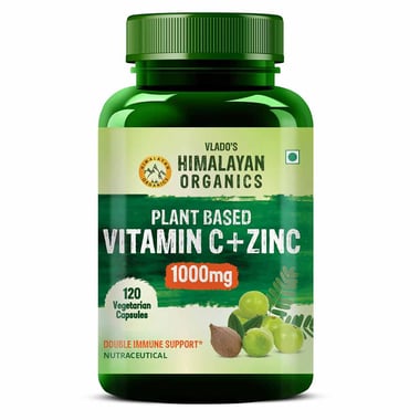 Vlado's Himalayan Organics Plant Based Vitamin C with Zinc,  120 veggie capsule(s)  Unflavoured 
