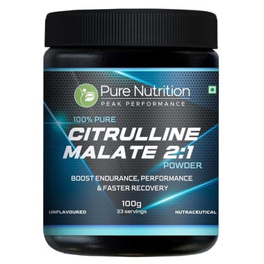 Pure Nutrition 100% Pure L Citrulline DL Malate 2:1 Powder,  0.22 lb  Unflavoured 