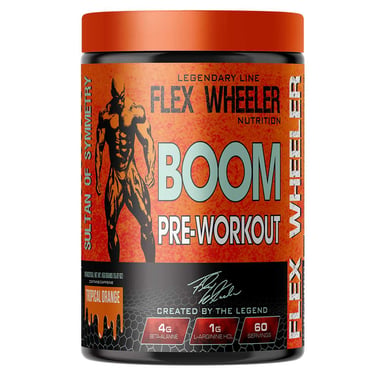 Flex Wheeler Nutrition Boom Pre Workout,  0.99 lb  Tropical Orange 